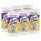 Lysol Dual Action Disinfecting Wipes, 1-Ply, 7 x 7.5, Citrus, White/Purple, 75/Canister, PK6 19200-81700 - alternate 1